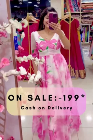 Floral Gown For Girls