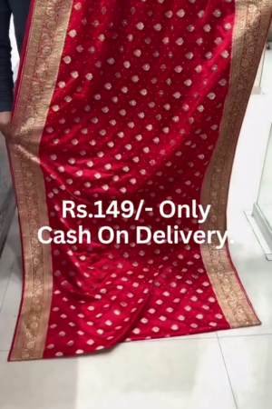 Embroidered Art Silk Saree in Maroon
